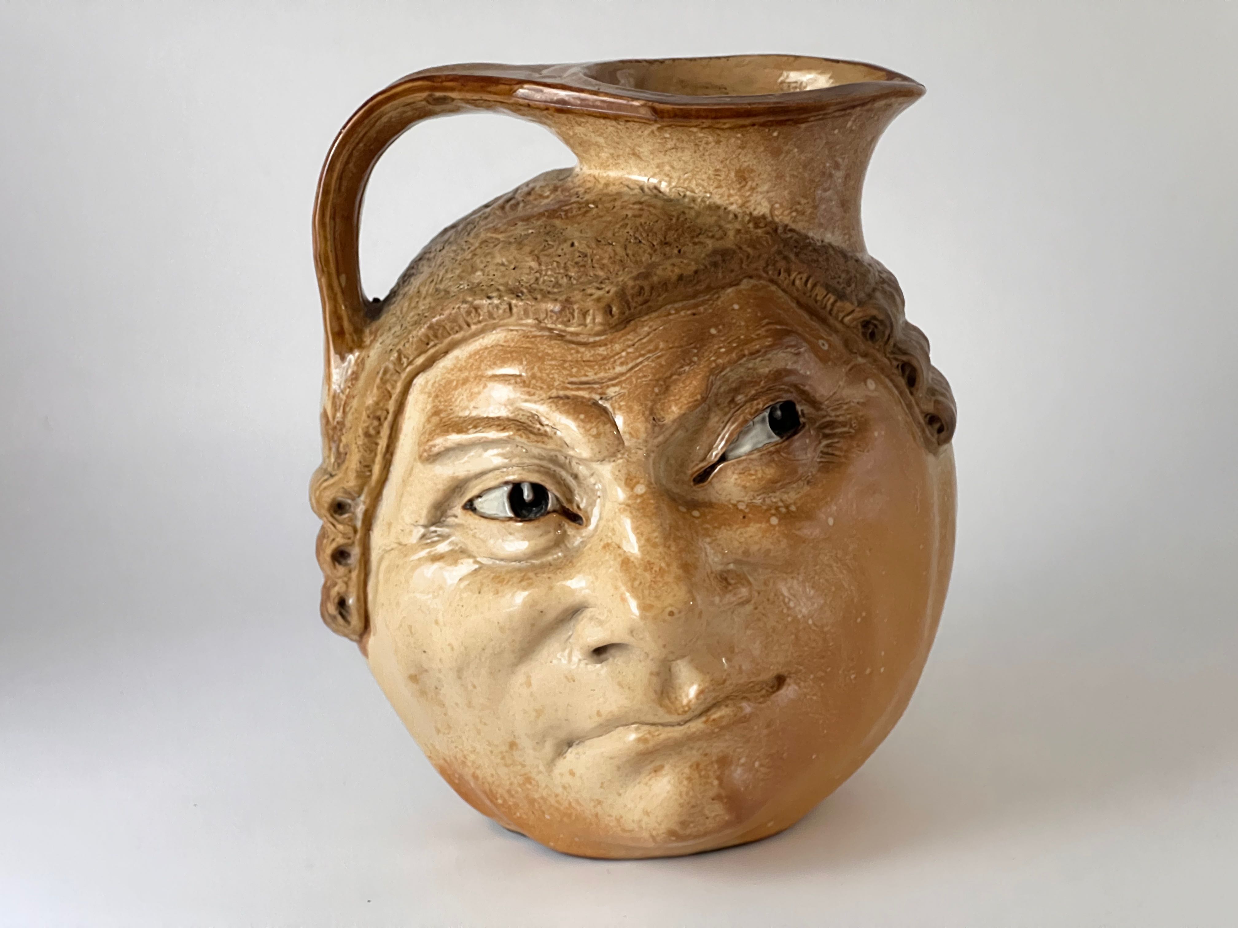 Robert Wallace Martin for Martin brothers - Barrister Face Jug Circa 1910